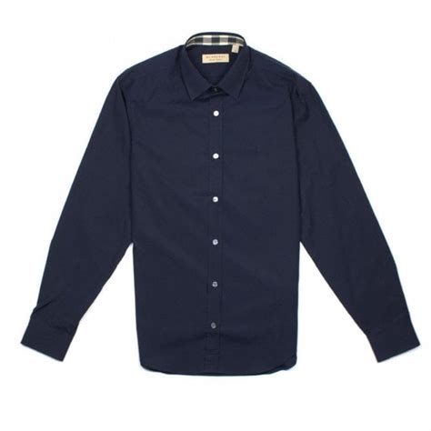 navy blue burberry shirt